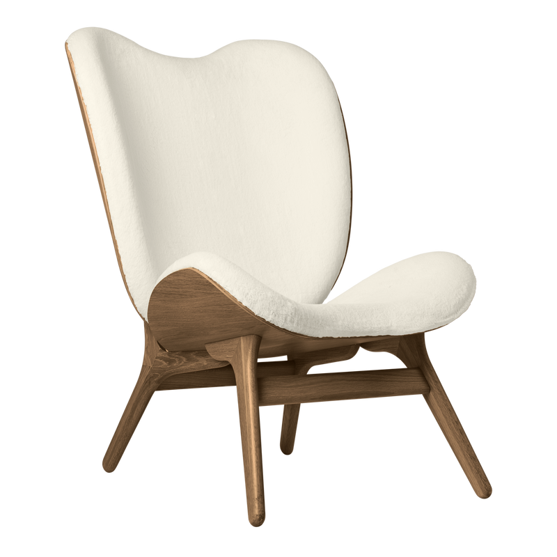 Fauteuil Conversation Tall - Dark Oak — Teddy white