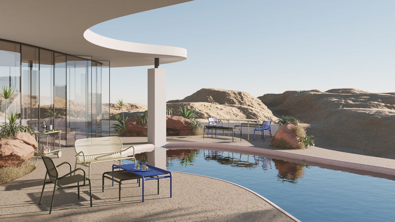 Chaise avec accoudoirs Weekend — Bleu