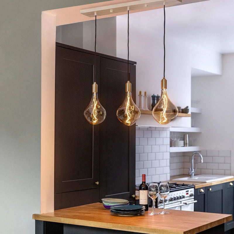 Suspension Linear Triple Pendant Voronoi II