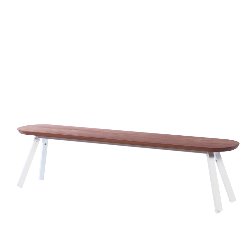 Banc You & Me - 180 cm — Iroko & Blanc