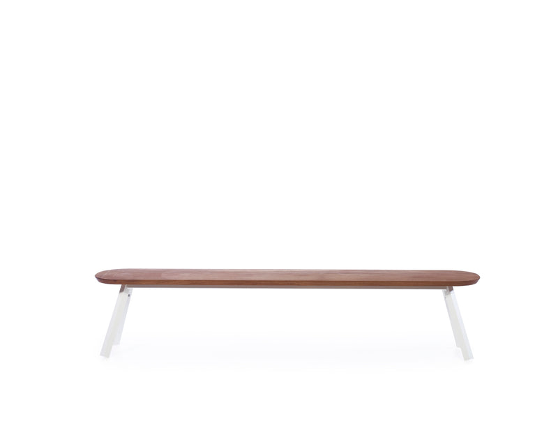 Banc You & Me - 220 cm — Iroko & Blanc