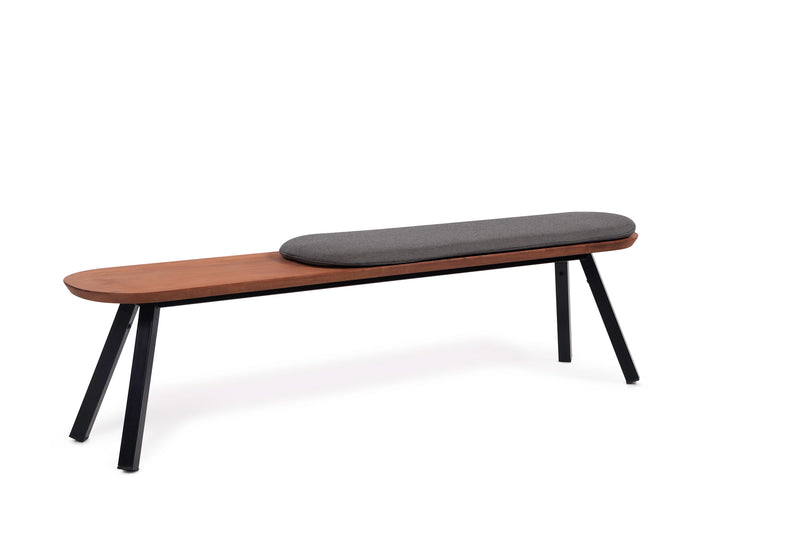 Banc You & Me - 180 cm — Iroko & Noir