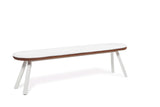 Banc You & Me - 180 cm — Iroko & Blanc