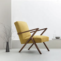 Fauteuil Retrostar - Velvet Line Walnut stain & Lemon