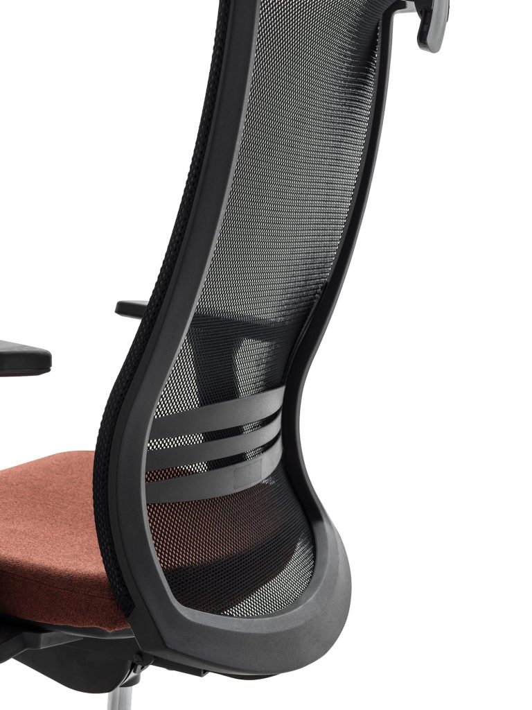 Chaise de bureau Yes basse avec accoudoirs 1D — Noir