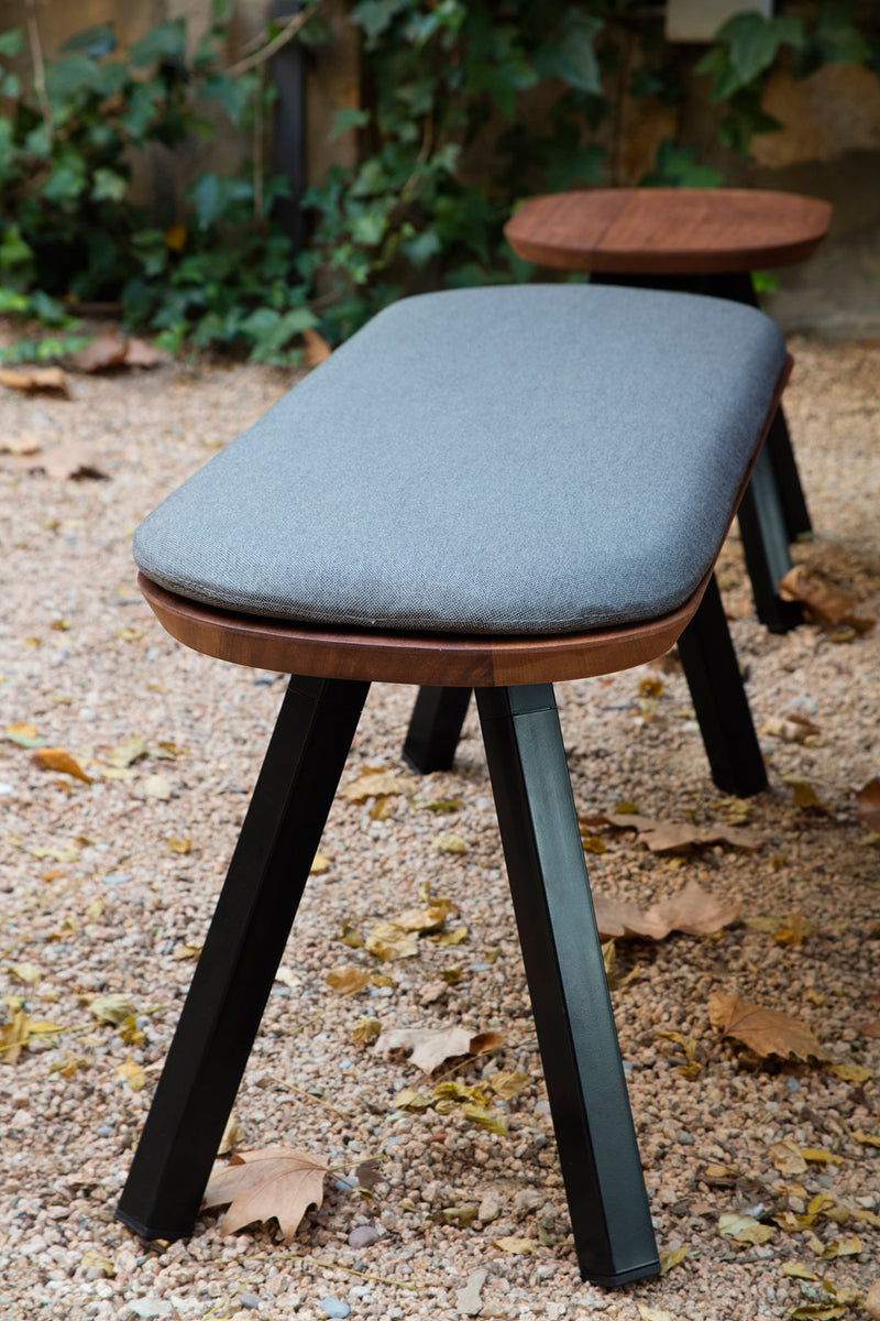 Banc You & Me - 180 cm — Iroko & Noir