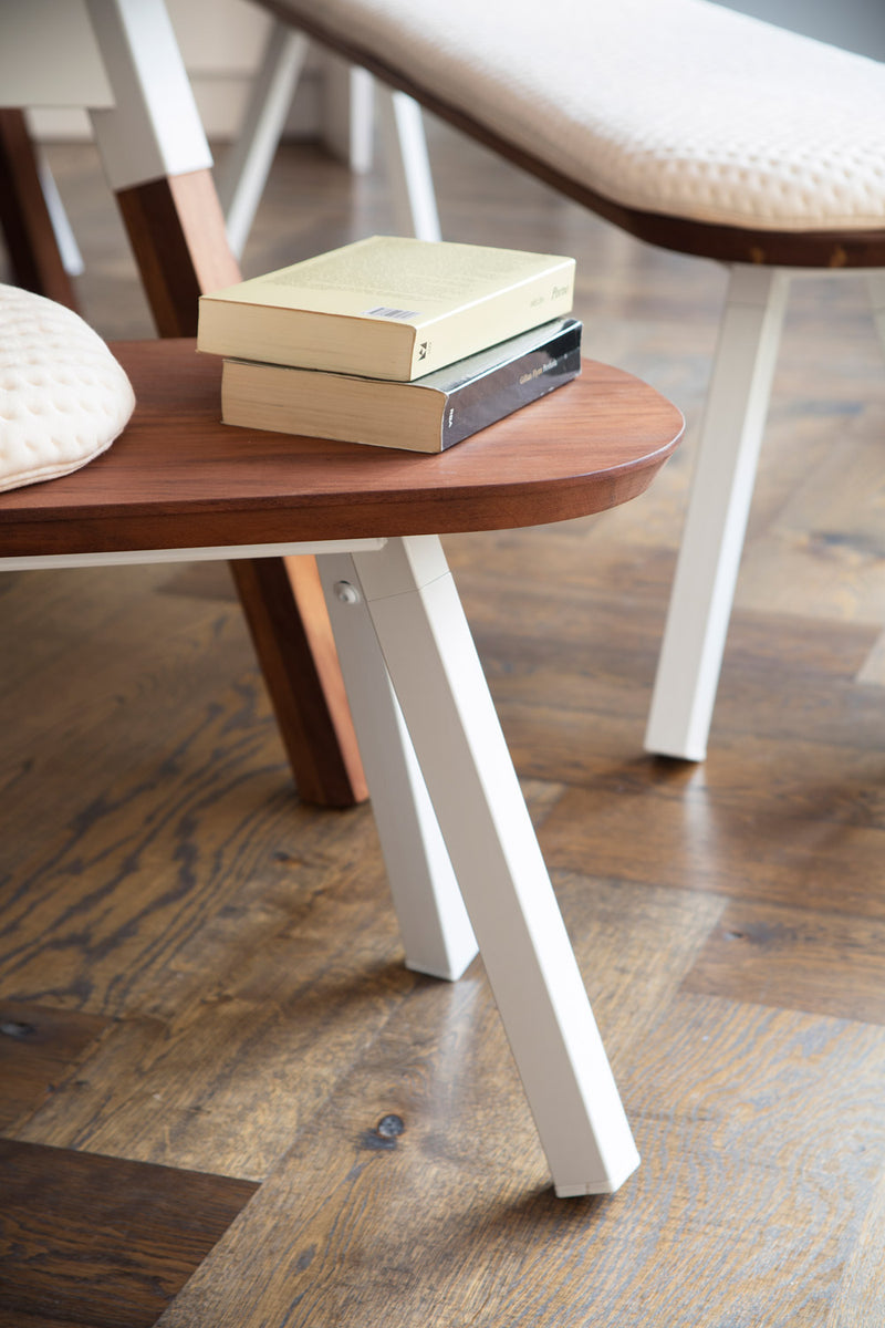 Banc You & Me - 220 cm — Iroko & Blanc