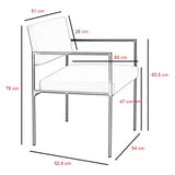 Fauteuil Cube 55 - Velvet Line — Copper & Ice Blue