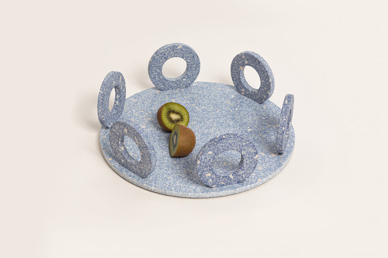 Coupe de fruits Otto en céramique recyclée — Bleu