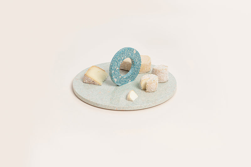 Plateau à fromage Otto en céramique recyclée — Vert/Gris