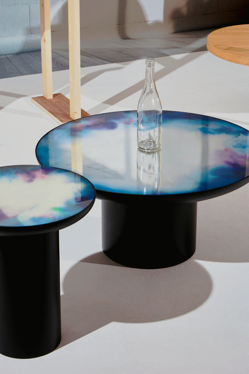 Table basse miroir Francis petite — Bleu & Violet