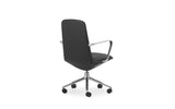 Chaise de bureau Off Low 5W — Noir avec coussin