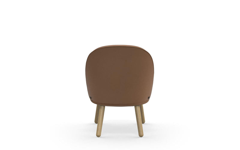 Chaise lounge Ace en chêne — Cuir
