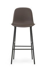 Chaise de bar Form en acier 75cm — Cuir