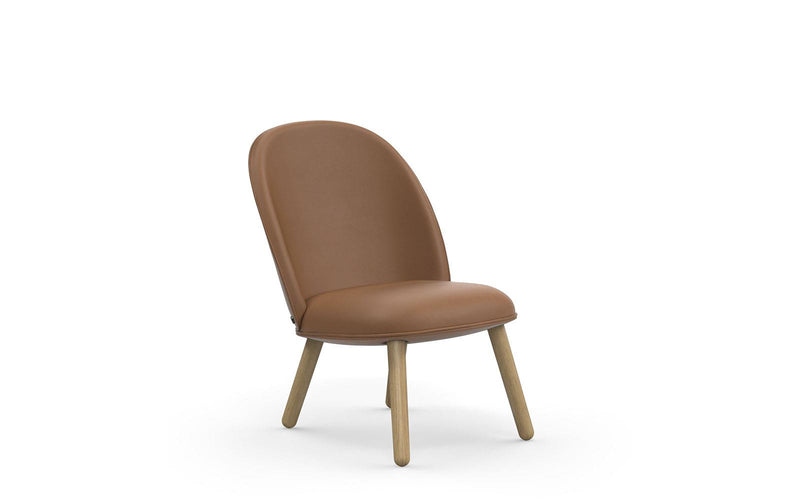 Chaise lounge Ace en chêne — Cuir