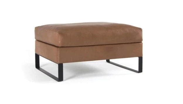 Pouf Elegance — Cuir Marron