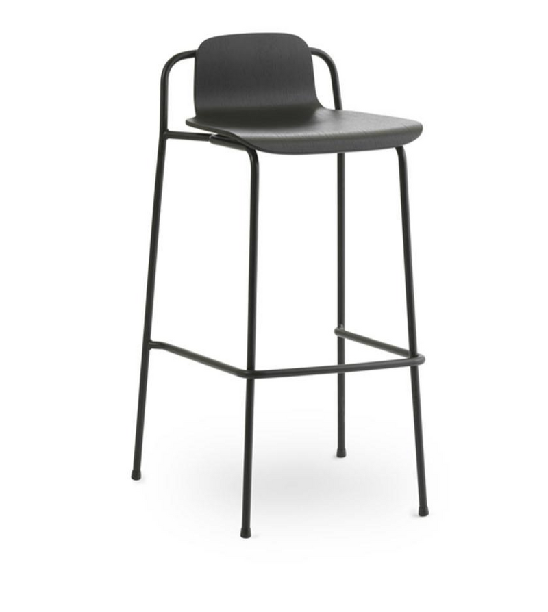 Tabouret de bar Studio 75 cm Black Steel — Black