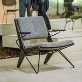 Fauteuil Bas TOGGLE — Gris et Noir