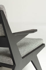 Fauteuil Bas TOGGLE — Gris et Noir