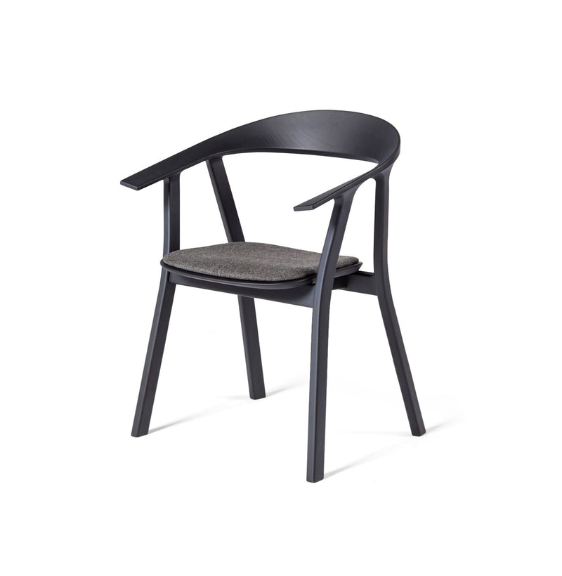 Chaise RHOMB — Chêne noir et tissu gris