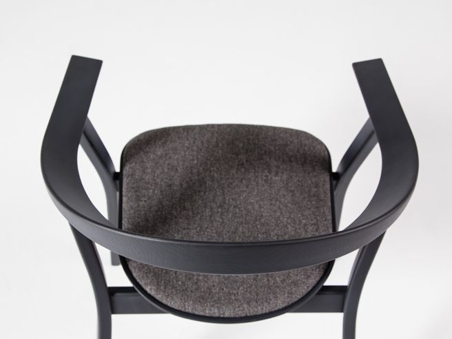 Chaise RHOMB — Chêne noir et tissu gris
