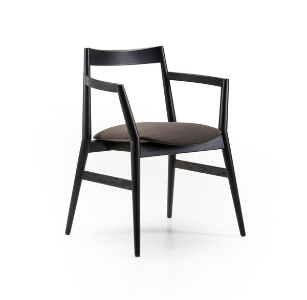 Chaise DOBRA — Chêne noir tissu