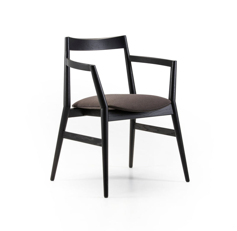 Chaise DOBRA — Chêne noir tissu