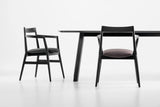 Chaise DOBRA — Chêne noir tissu