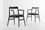 Chaise DOBRA — Chêne noir tissu