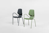 Chaise OBLIKANT — Métal avec accoudoirs