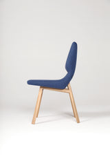 Chaise OBLIQUE Chêne — Bleu