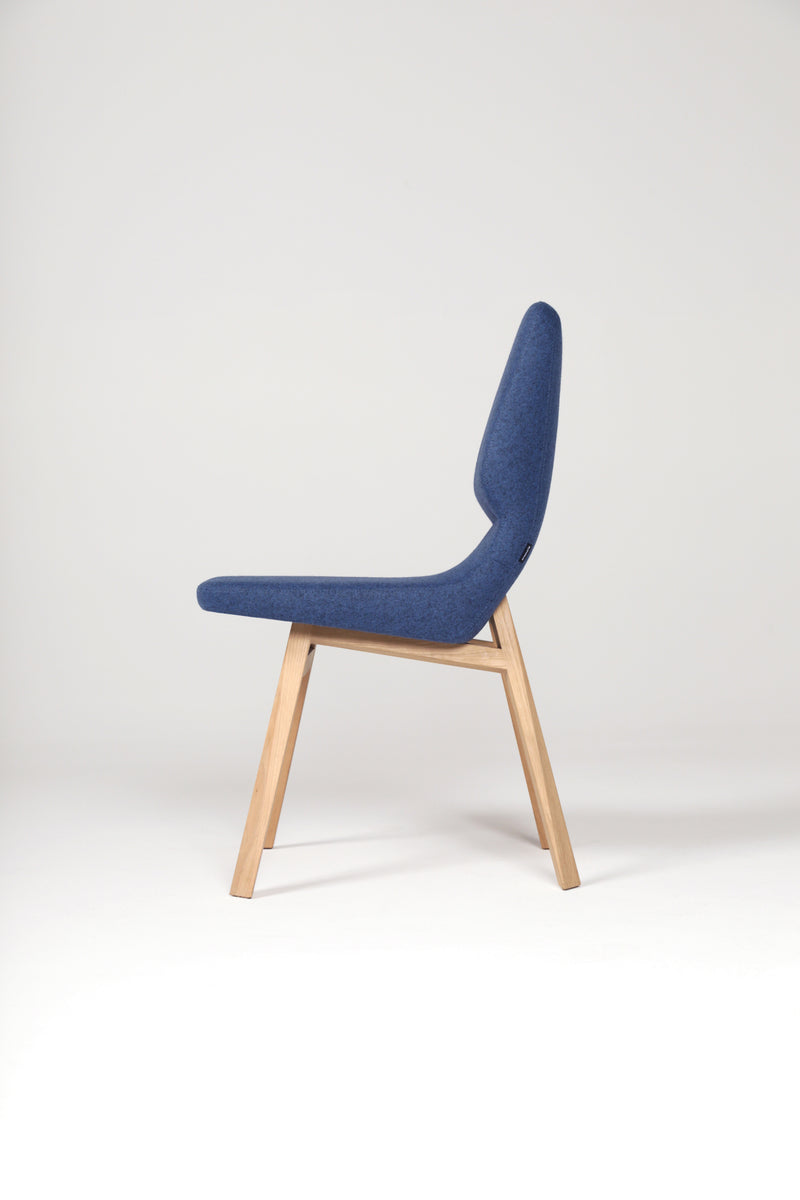 Chaise OBLIQUE Chêne — Bleu