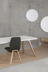 Chaise OBLIQUE Chêne — Bleu