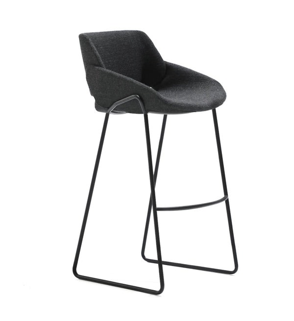 Tabouret MONK avec dossier Luge — Noir