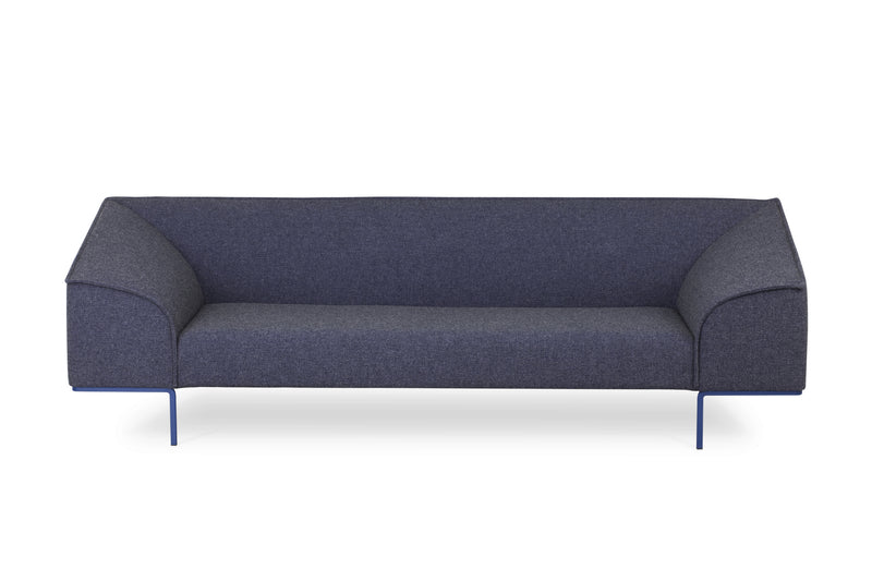 Canapé SEAM 3 places — Gris foncé pieds bleu