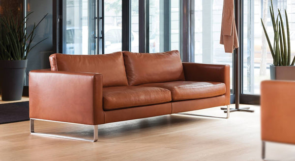 Canapé ELEGANCE 2 places — Cuir Marron