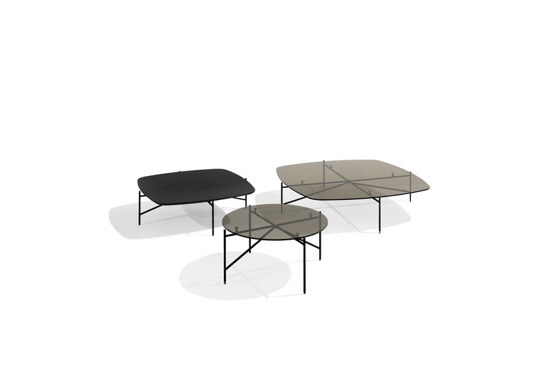 Table basse Tinker en verre gris — 50x50