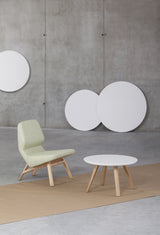 Table basse OBLIQUE — Fenix et chêne blanc