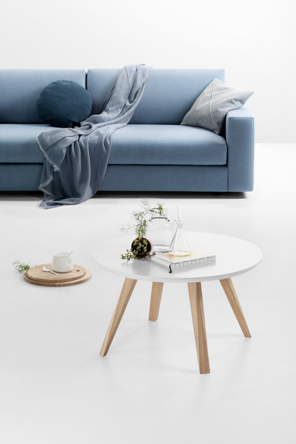 Table basse Oblique — Fenix et chêne blanc