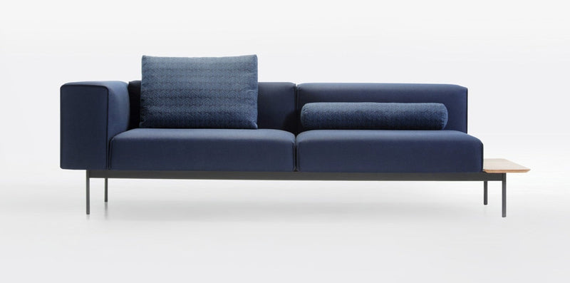 Canapé CONVERT 3 places et étagère oak — Bleu (500)