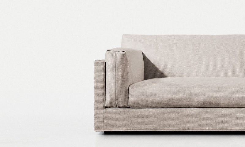 Canapé Code en tissu 4 places (220cm) — Blanc