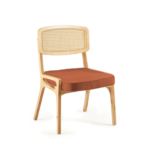 Chaise Karl 2 — barcelona brick seat, smooth easy clean shell piping, black lacquered wood structure