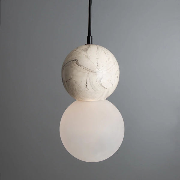 Suspension Globe Rosa — Céramique marbrée