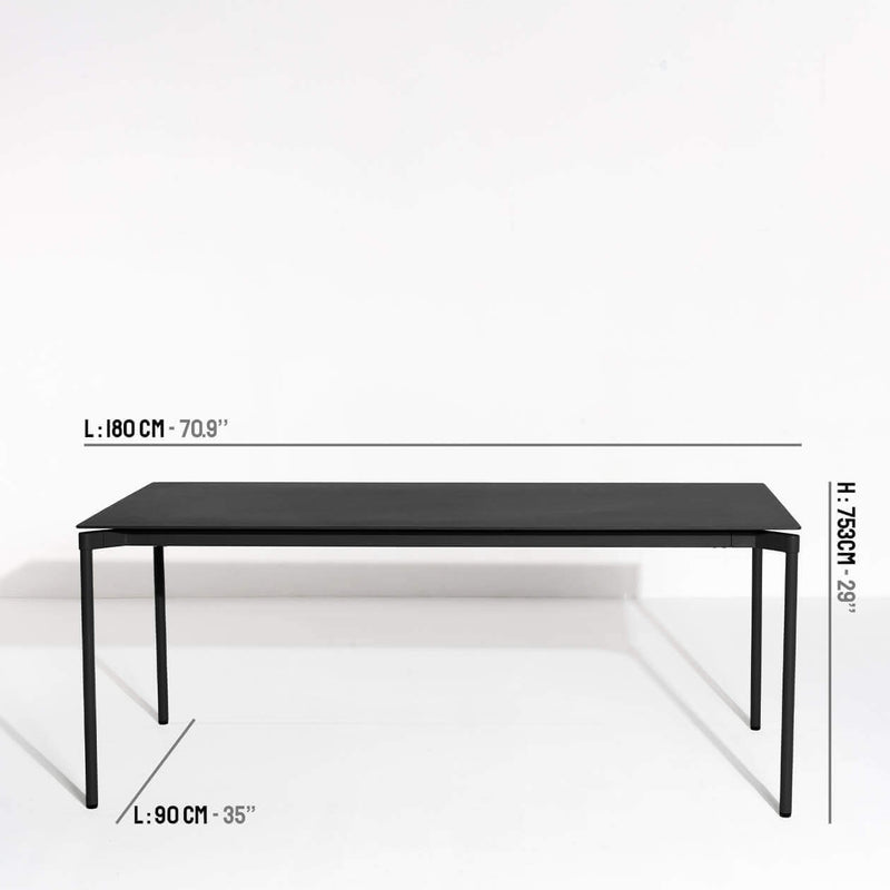 Table de diner Fromme - rectangulaire — Noir