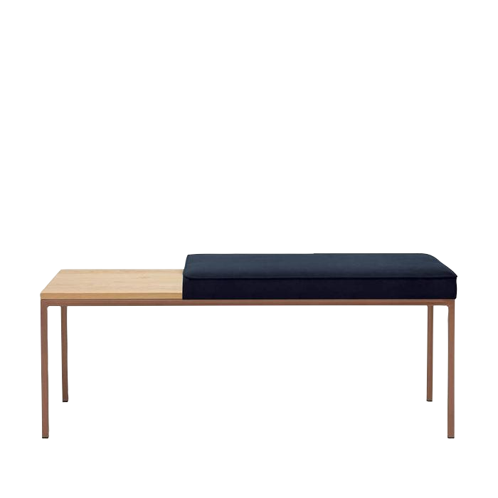 Banc Cube - Velvet Line — Copper & Navy Blue
