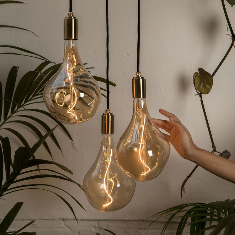 Suspension Triple pendant Voronoi II blanc — Laiton