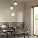 Suspension Triple Pendant Sphere IV Noir — Noyer