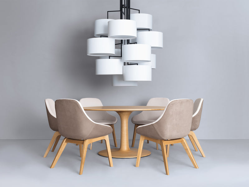 Table de diner Turntable ronde — Chêne Ø120cm