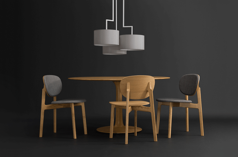 Table de diner Turntable ronde — Chêne Ø120cm