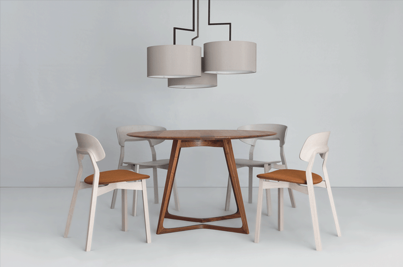 Table Twist ronde Ø120 — Noyer américain